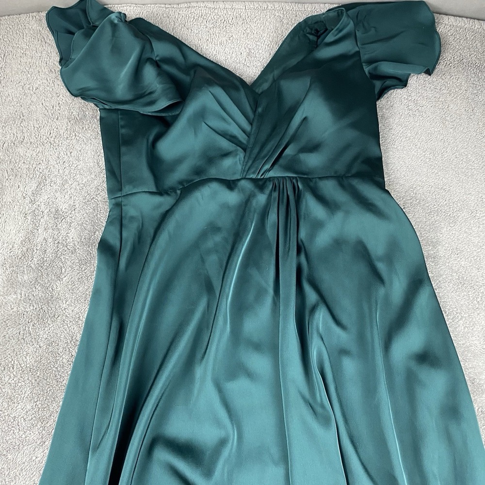 Azazie Sleeveless Floor-Length Maxi Bridesmaid Dress Formal Gown Womens Size A12 - Picture 3 of 13